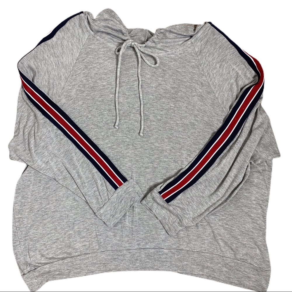 Occasion Oversized Jersey Long Sleeve Hoodie Large